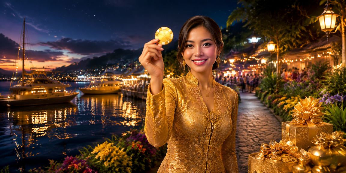 Pengguna Malaysia dalam pakaian kebaya membuat deposit dan menikmati ganjaran bonus eksklusif di platform 1650